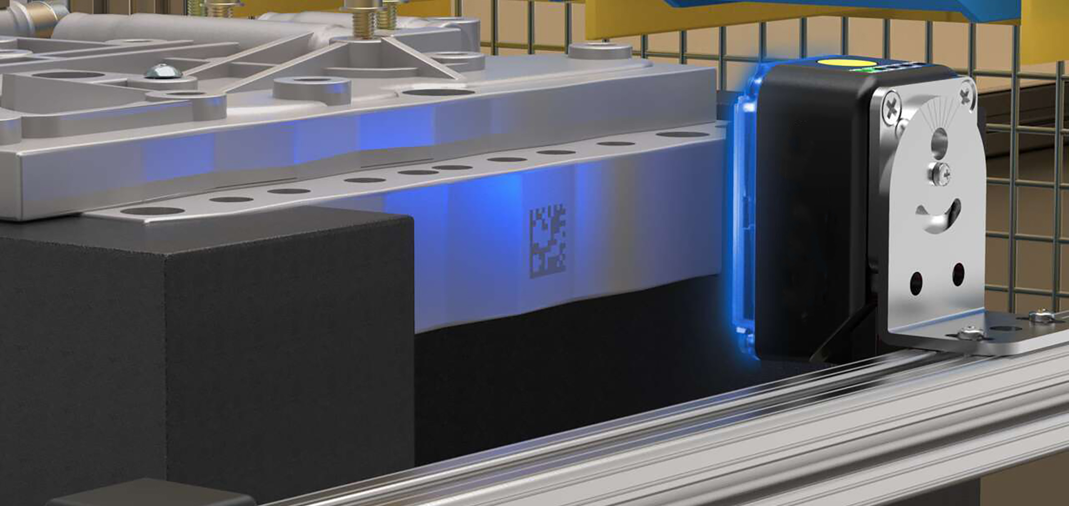 反光表面上的低对比度 DPM 代码